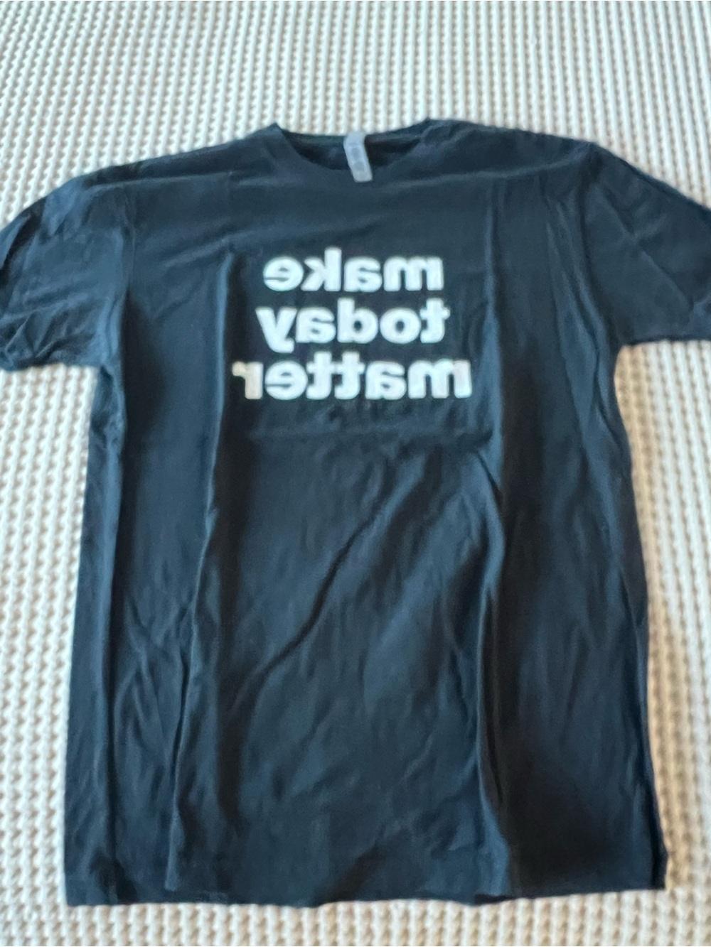 Lina Black Tee with White "make today matter" Graphic